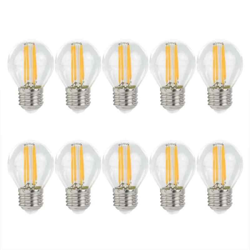 10 X LED Filament Leuchtmittel Tropfen 4W 40W E27 Klar 500lm Warmwe