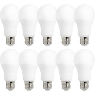 10 x Spectrum LED Leuchtmittel Birnenform 7W = 40W E27 matt 530lm Neutralweiß 4000K 270°