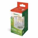 10 x LED Filament Leuchtmittel A60 Birne 8,5W = 77W E27 klar 1100lm warmweiß 2700K