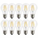 10 x LED Filament Leuchtmittel A60 Birne 8,5W = 77W E27 klar 1100lm warmweiß 2700K