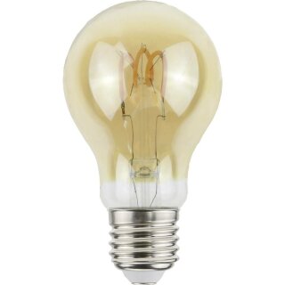 LightMe LED Spiral Filament A60 Birne 2,3W E27 Gold 125lm Deco Vintage extra warmweiß 1800K