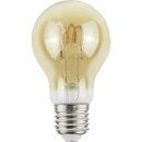 LightMe LED Spiral Filament A60 Birne 2,3W E27 Gold 125lm Deco Vintage extra warmweiß 1800K
