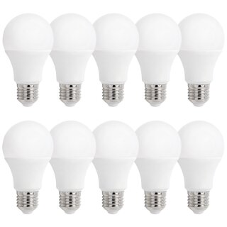 10 x Spectrum LED Leuchtmittel Birnenform 4,9W = 38W E27 matt 450lm warmweiß 3000K 270°