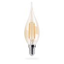 10 x mlight LED Filament Leuchtmittel Windstoßkerze 2W = 18W E14 Gold gelüstert 160lm warmweiß 2700K