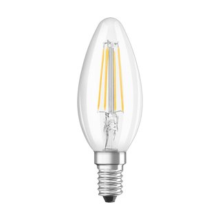 Bellalux LED Filament Leuchtmittel Kerze 4W = 40W E14 klar 470lm warmweiß 2700K