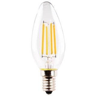 Müller-Licht LED Filament Leuchtmittel Kerze 4W = 40W E14 klar 470lm Ra>90 warmweiß 2700K