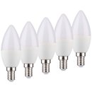 5 x I-Glow LED Leuchtmittel Kerzen 5,5W = 40W E14 matt...