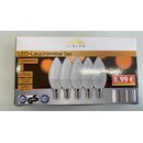 5 x I-Glow LED Leuchtmittel Kerzen 5,5W = 40W E14 matt 470lm warmweiß 2700K