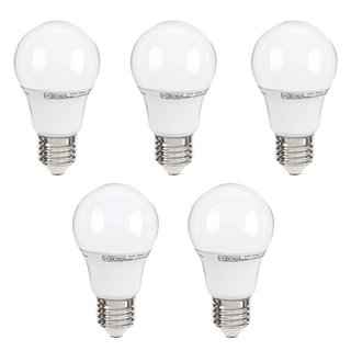 5 x I-Glow LED Leuchtmittel Birnenform A60 6W = 40W E27 matt 470lm warmweiß 2700K