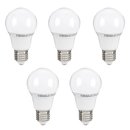 5 x I-Glow LED Leuchtmittel Birnenform A60 6W = 40W E27...