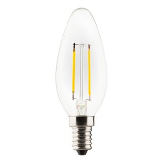 Casaya LED Filament Retro Kerze E14 1,5W = 17W klar 150lm warmweiß 2700K Ra>90