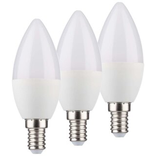 3 x Casaya LED Leuchtmittel Kerzen 5,5W = 37W E14 matt 420lm warmweiß 2700K Ra>95