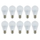 10 x LED Leuchtmittel Birnenform 6W = 40W E27 matt 470lm...