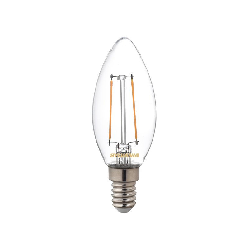 Sylvania LED Filament Leuchtmittel Retro Kerze 2,5W = 25W E14 Klar 25