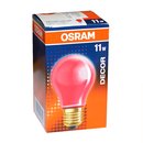 Osram Glühbirne 11W ROT E27 11 Watt Glühlampe...