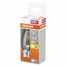 Osram LED Filament Leuchtmittel Parathom Kerze 2,8W = 25W B22d klar 250lm warmweiß 2700K