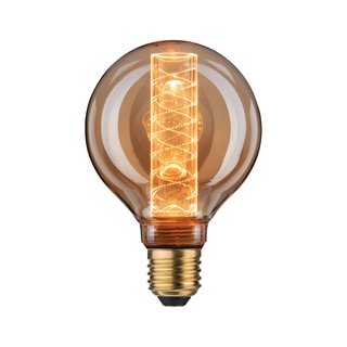 Paulmann LED Leuchtmittel Vintage Globe G95 Inner Glow Spiralmuster 4W = 21W E27 Gold 200lm extra warmweiß  1800K