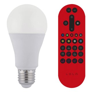 LED Smart Leuchtmittel Birnenform 10W = 60W E27 matt RGB + CCT + dimmbar App inkl. Fernbedienung