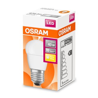 Osram LED Leuchtmittel 470lm matt 5W Classic Tropfen 40W P Star = E27