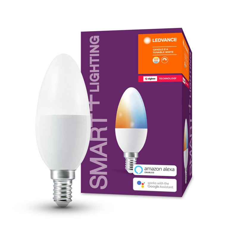 Ledvance Smart+ LED Leuchtmittel Kerze 5W = 40W E14 Matt 470lm 2700K