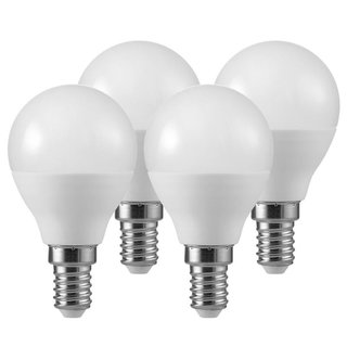 4 x Müller-Licht LED Leuchtmittel Tropfen 5,5W = 40W E14 matt 470lm warmweiß 2700K 180°