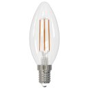 3 x Casaya LED Filament Kerzen 4,5W = 40W E14 klar 470lm warmweiß 2700K Ra>90