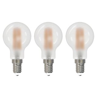 3 x Casaya LED Filament Tropfen 4,8W = 40W E14 matt 470lm warmweiß 2700K Ra>90