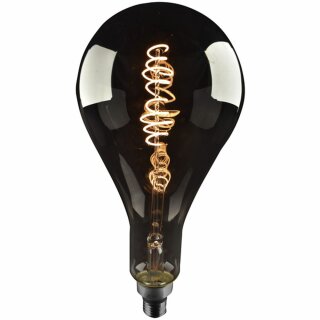 Casaya LED Spiral Filament Tropfen BigDrop A160 6,5W = 16W E27 Rauchglas 150lm extra warmweiß 1800K