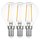 3 x LED Filament Leuchtmittel Tropfen P45 2,5W = 25W E14 klar 245lm warmweiß 2700K Ra>90