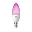 Philips LED Kerze Hue White and Color Ambiance 6,5W = 40W E14 matt 470lm RGB 2200-6500K dimmbar App/Amazon Alexa