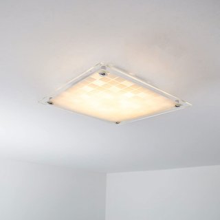 Brilliant LED Deckenleuchte Wand- Malinda 75 10W & Chrom/Weiß 30x30cm