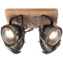 Brilliant Deckenleuchte Spotplatte Carmen Holz 4-flammig max. 4 x 5W GU10 ohne Leuchtmittel