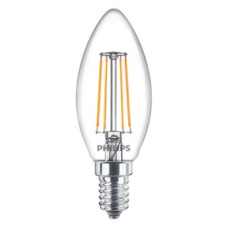 Philips LED Filament Leuchtmittel Kerze 4,3W = 40W E14 klar 470lm warmweiß 2700K