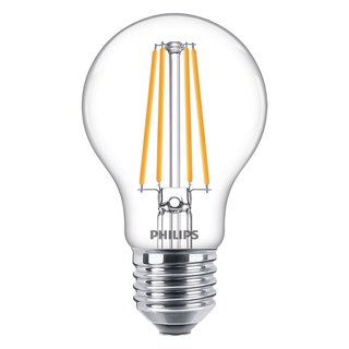 Philips LED Filament Leuchtmittel Birnenform A60 8,5W = 75W E27 klar 1055lm warmweiß 2700K