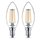 2 x Philips LED Filament Leuchtmittel Kerzen 4,3W = 40W E14 klar 470lm warmweiß 2700K