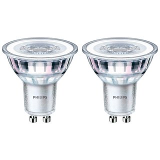 2 x Philips LED Leuchtmittel Glas Reflektor 4,6W = 50W GU10 355lm warmweiß 2700K flood 36°