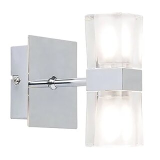 Endon Wandleuchte Enluce Weiß/Chrom IP20 2 x 40W G9 Halogen 840lm warmweiß 2700K