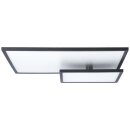 Brilliant LED Deckenleuchte Paneel Bility Schwarz 62x46,5cm 36W 3960lm warmweiß 3000K schwenkbar EasyDim