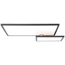 Brilliant LED Deckenleuchte Paneel Bility Schwarz 62x46,5cm 36W 3960lm warmweiß 3000K schwenkbar EasyDim