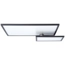 Brilliant LED Deckenleuchte Paneel Bility Schwarz 62x46,5cm 36W 3960lm warmweiß 3000K schwenkbar EasyDim