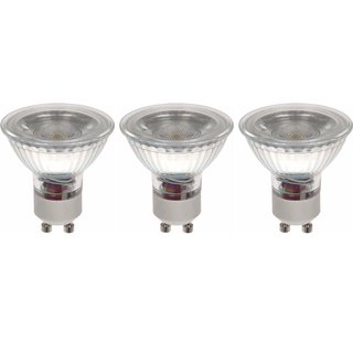 3 x LED Leuchtmittel Glas Reflektor GU10 Retro LED 4W = 38W 250lm warmweiß 2700K Ra>90 flood 38°