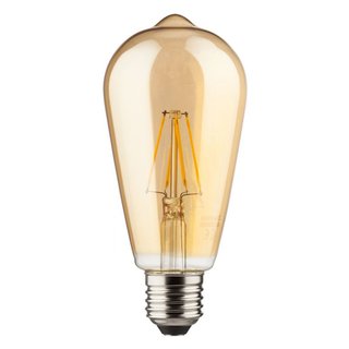 LED Filament Leuchtmittel ST64 Edison 7,5W = 53W E27 Gold 690lm extra warmweiß 2000K Ra>90 DIMMBAR