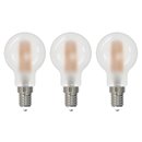 3 x LED Filament Leuchtmittel Tropfen 4,8W = 40W E14 matt 470lm warmweiß 2700K Ra>90