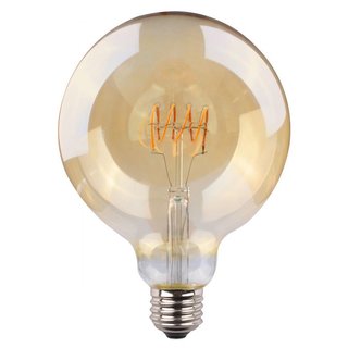 LED Spiral Filament Leuchtmittel G125 Globe 4W = 25W E27 Gold gelüstert 245lm extra warmweiß 2000K