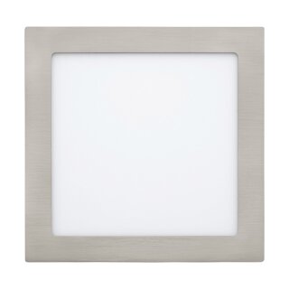 Eglo LED Einbauleuchte Panel Fueva 22,5cm Nickel matt 16,5W 1700lm warmweiß 3000K