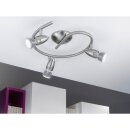 Eglo LED Deckenleuchte Magnum Nickel/Chrom 3 x 2,8W GU10 750lm warmweiß 3000K schwenkbar