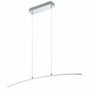 Eglo LED Pendelleuchte Lasana curved Chrom 90cm 15W 1800lm warmweiß 3000K kürzbar