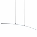 Eglo LED Pendelleuchte Lasana curved Chrom 90cm 15W 1800lm warmweiß 3000K kürzbar