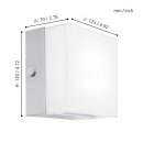 Eglo LED Wandleuchte Alea 2 Chrom/Weiß eckig 3,7W...