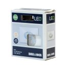 Briloner LED Einbauleuchte eckig Weiß starr IP44 5W...
